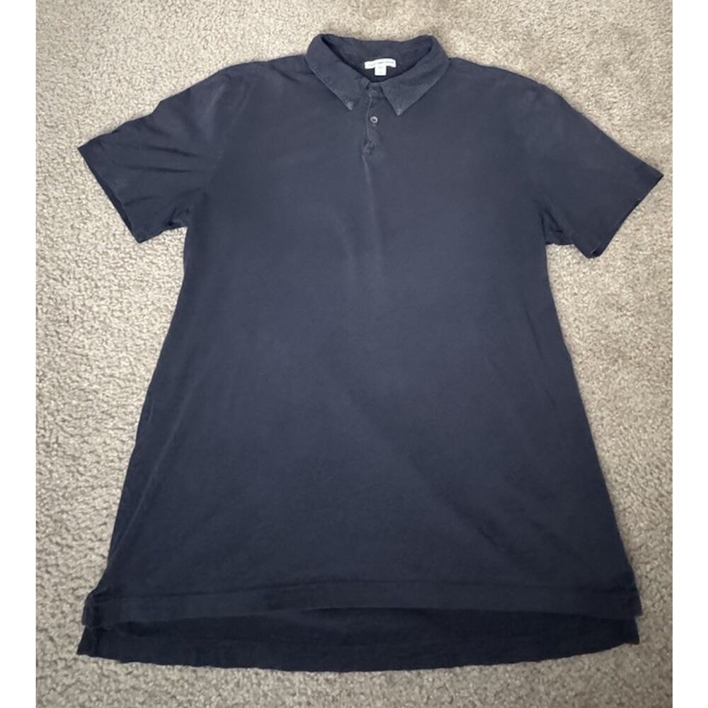James Perse Shirt Lot of 2 Size 3 Gray Long Sleeve Blue Polo USA Made Cotton - Picture 3 of 12